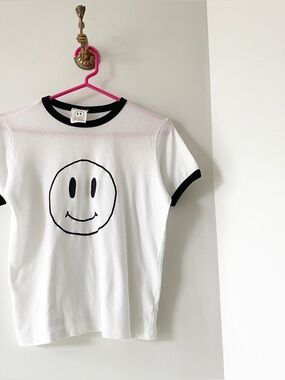 GreyBoy Smiley Face Ringer Tee